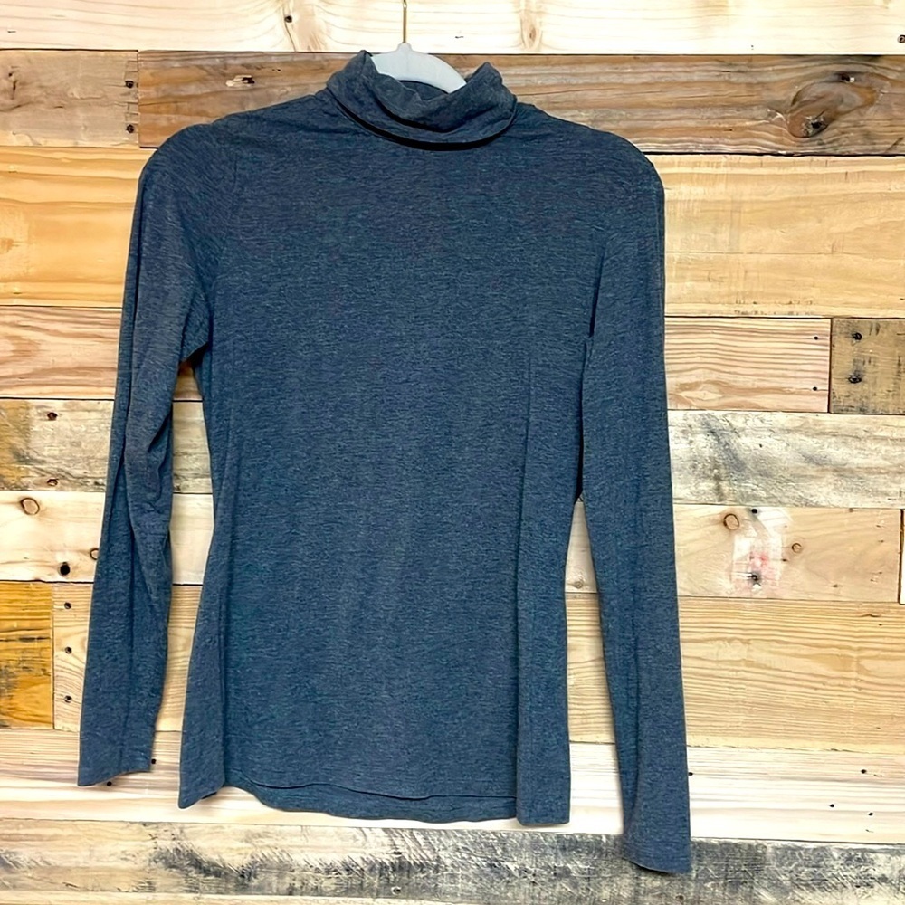 2/$30 Lands’ End size small dark gray long sleeve turtleneck shirt